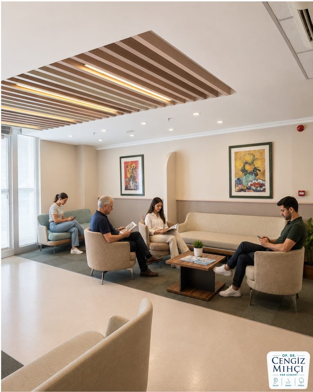 Hasta bekleme lounge alanı